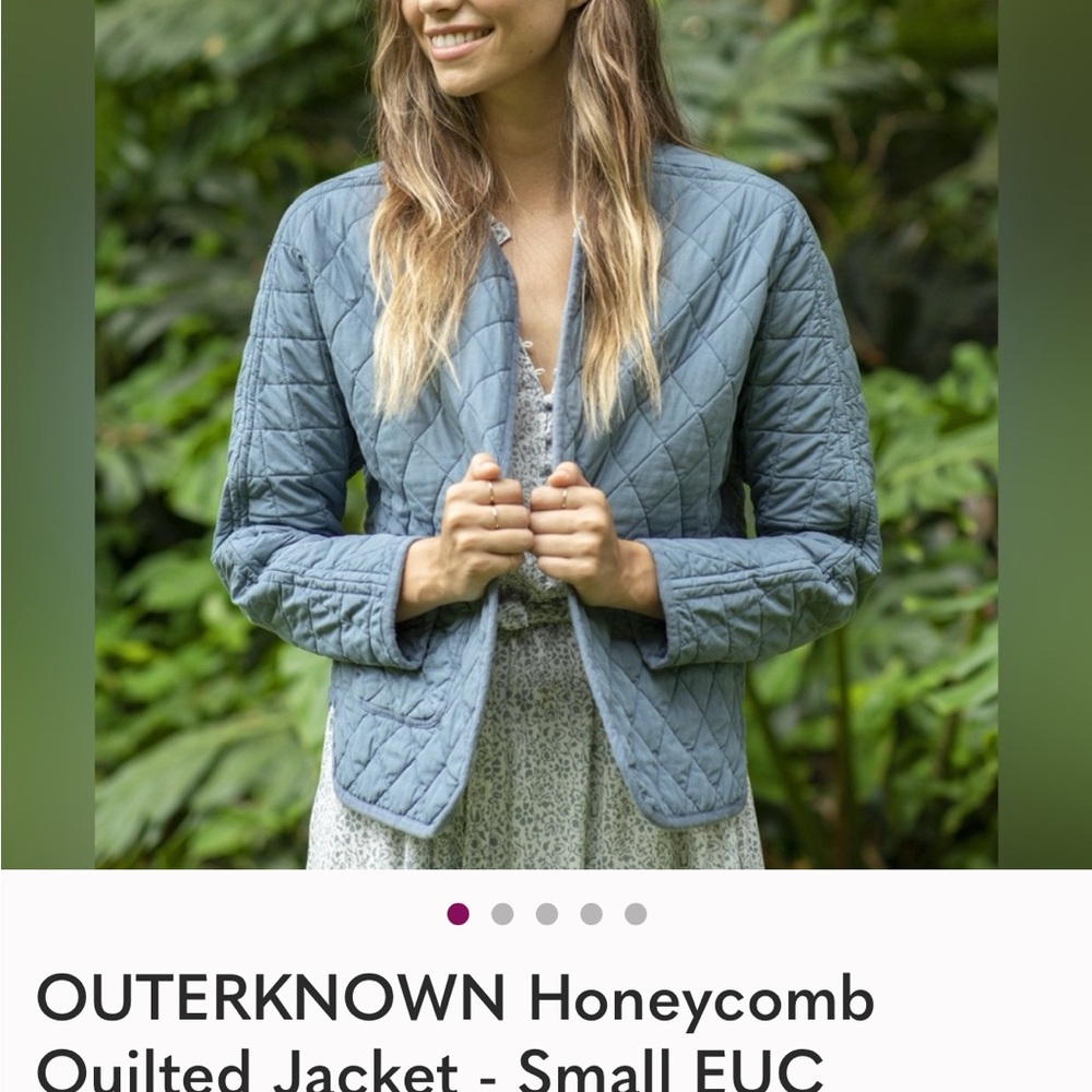Outerknown Honeycomb Quilted Jacket in Blue